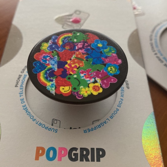 Popsockets Bundle of 2 - Frog 🐸 Print & Pink Checker Popgrip NWT - Picture 6 of 9